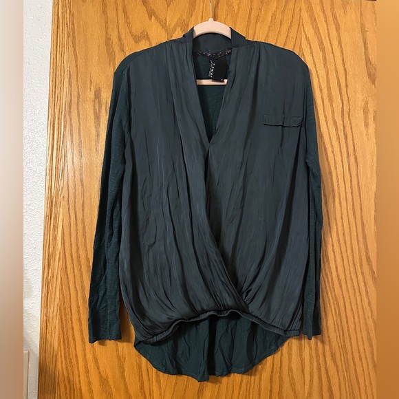 Dolan Mixed Media Blouse - Size S - Picture 2 of 9